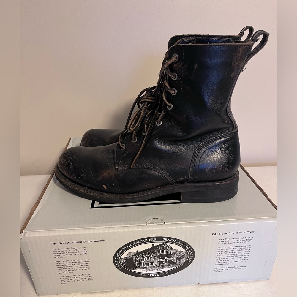 Frye Sutton Distressed Combat Boots